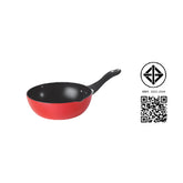 MEYER COOKING FOR ME 8"/20CM OPEN DEEP FRYPAN W/SPOUTS, LOLLIPOP RED (12681-T)